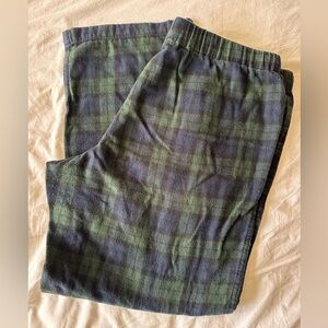 J crew blue and green plaid pajama pants